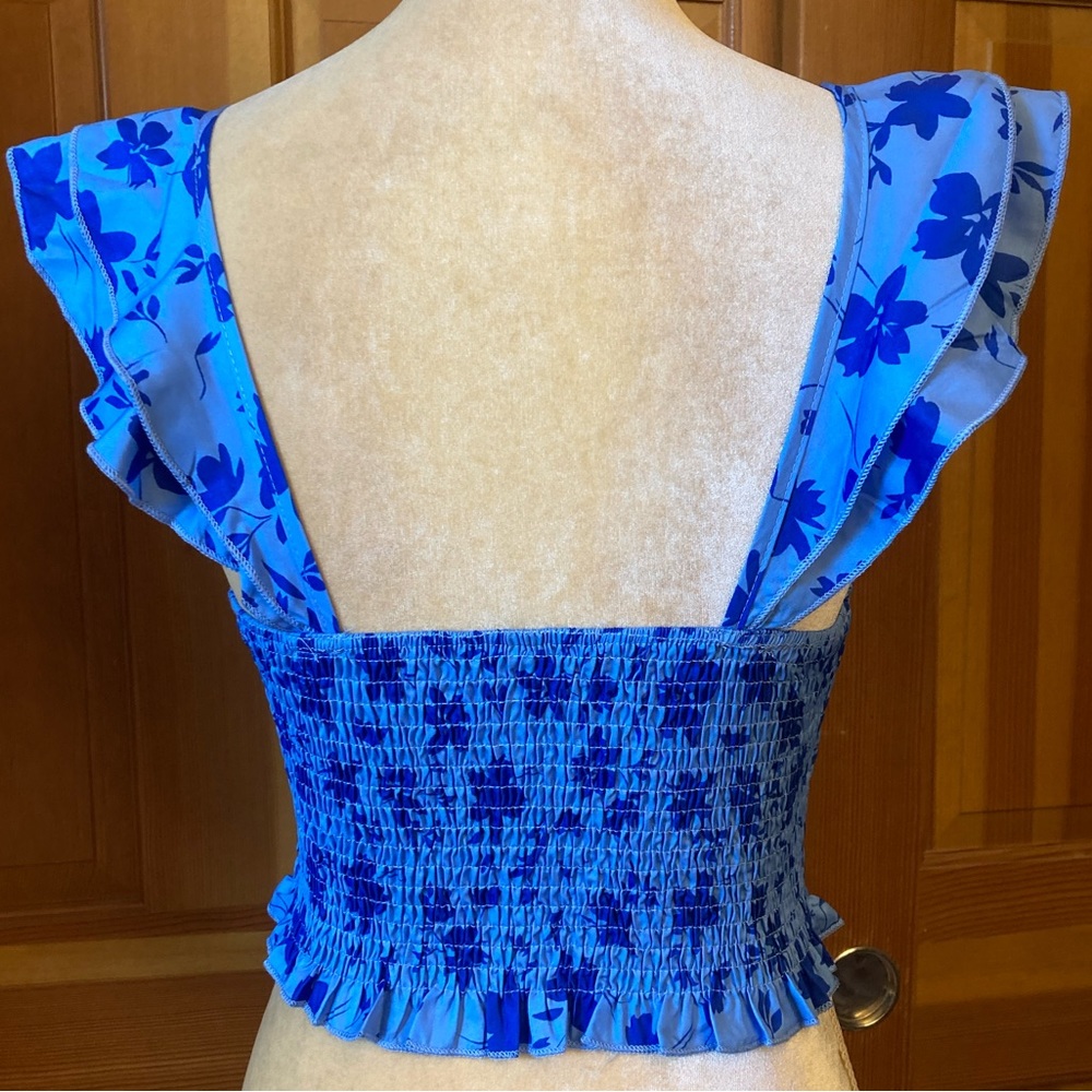Lavishly Paris Floral Ruffle Tee Tank. - Picture 12 of 16